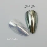 aurora nageleffekt pulver in weiss mit einem blauen schimmer.